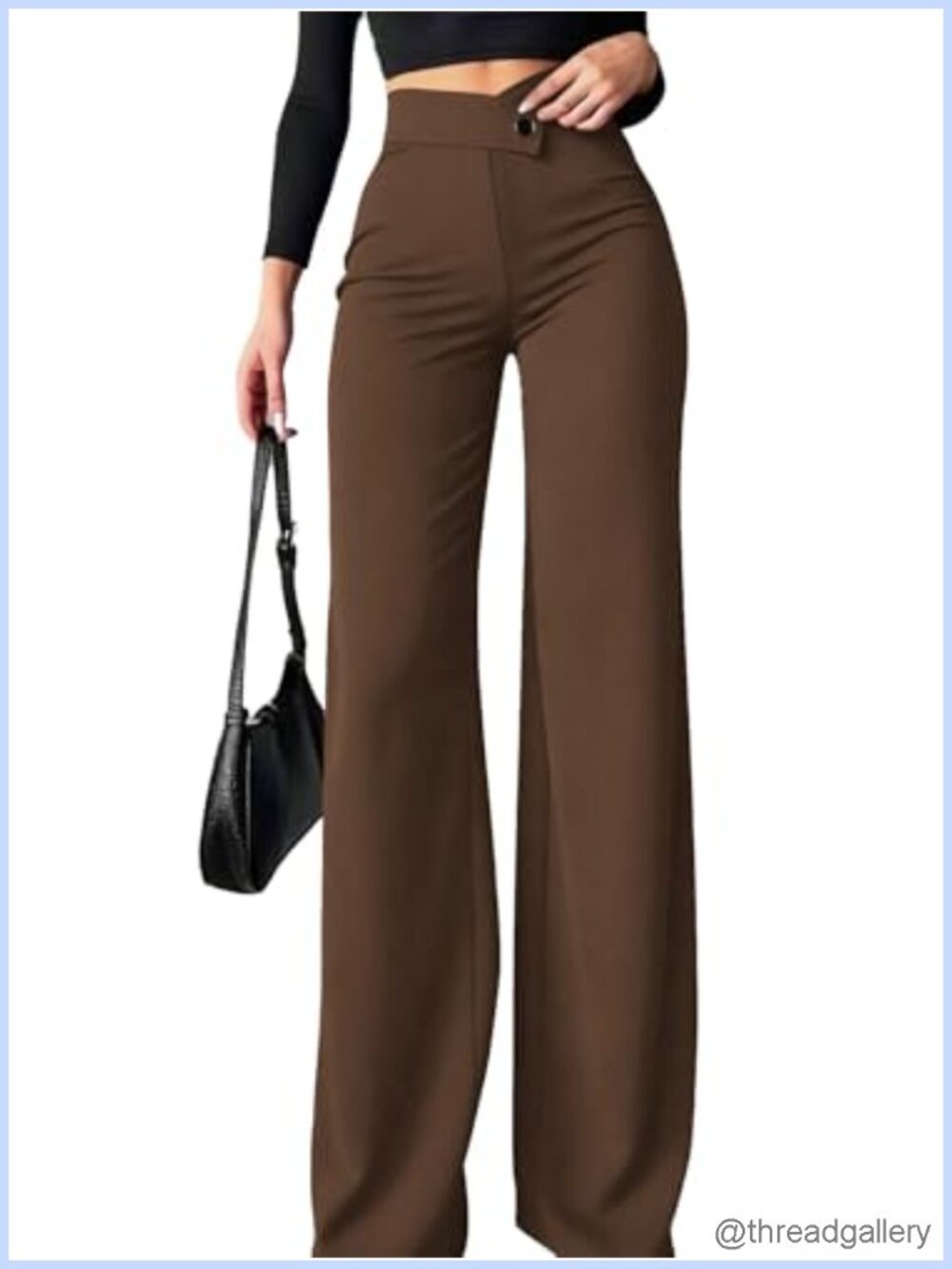 High Waisted Wide Leg Dress Pants Business Casual Trousers Palazzo